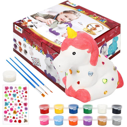 SOKA Paint Your Own Money Bank Arts & Crafts Kit Activity - Unicorn