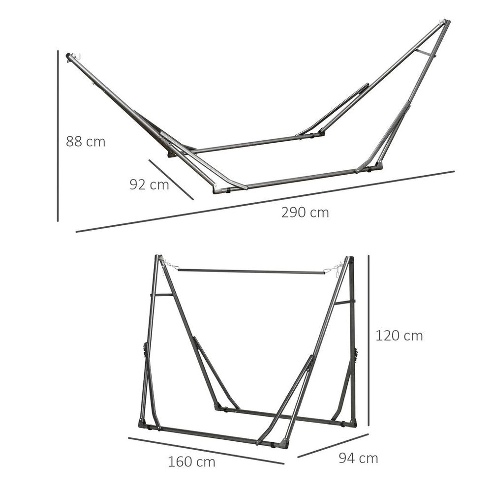 Foldable Hammock Stand, 2 in 1 Hammock Net Stand & Clothes Drying Rack