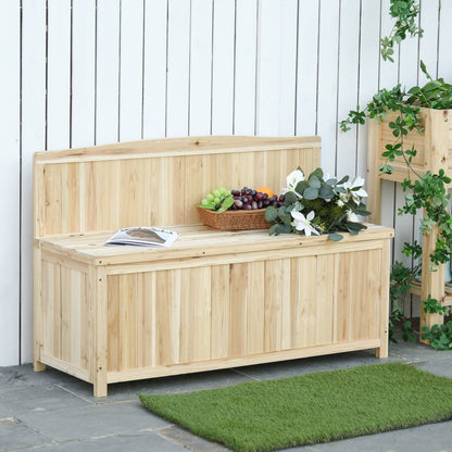 Garden Bench & Arch Wood Storage Bench Deck Outdoor Garden Seating