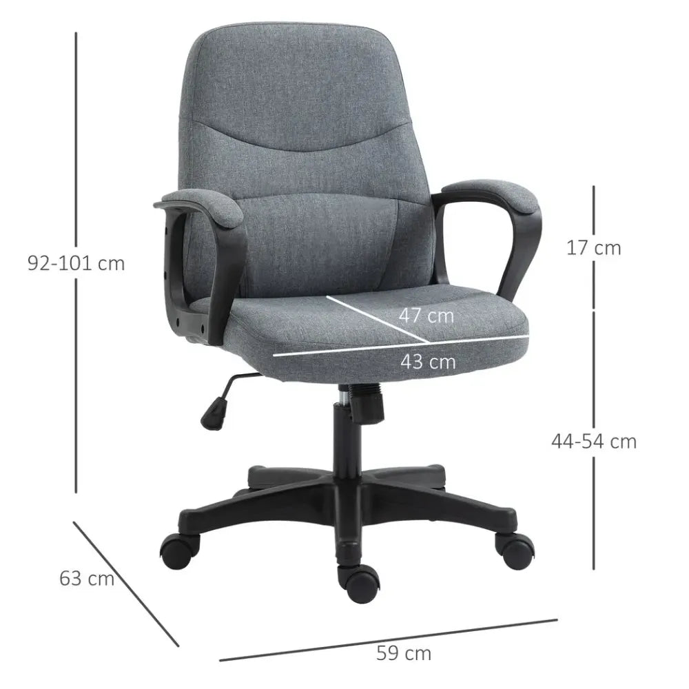 Massage Office Chair with 2-Point Vibration Height Adjustable Swivel Chair