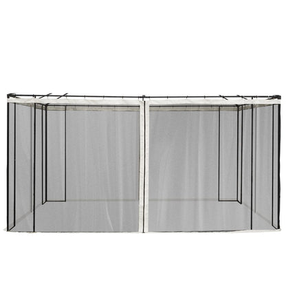 Outsunny 352 x 207cm Universal Replacement Gazebo Mesh Netting Screen Walls