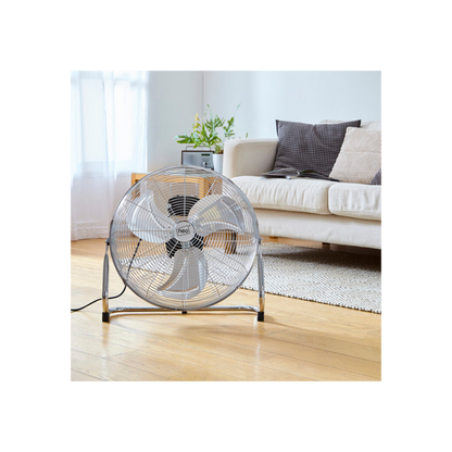 Neo High Velocity Chrome Metal Floor Freestanding Fan  20 Inch