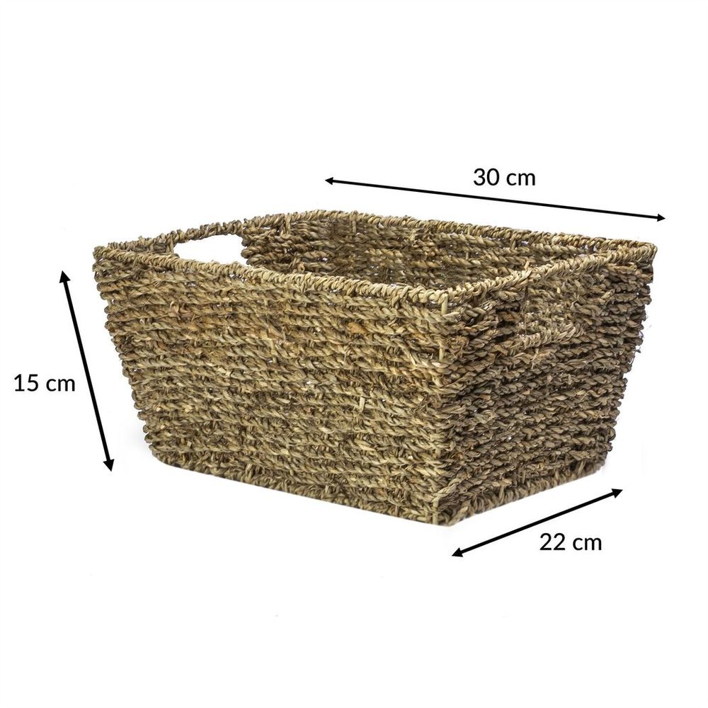 Natural Seagrass Storage Basket - Set of 3 | M&W