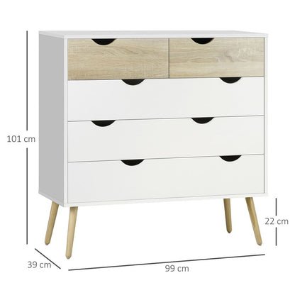 Chest of Drawers 5 Drawer Storage Unit Storage Cabinets