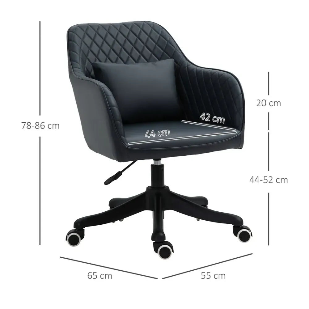 Office Chair with Rechargeable Electric Vibration Massage Lumbar Pillow, Wheels