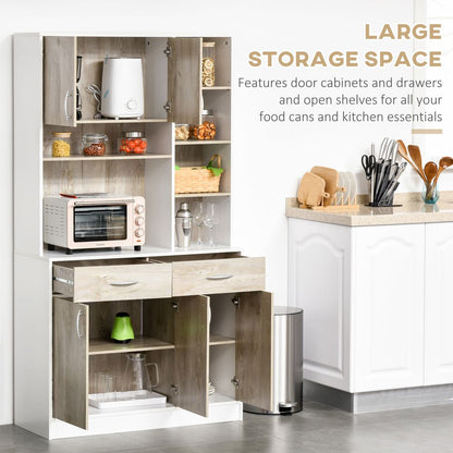 Kitchen Pantry Buffet Server Cabinet Sideboard, Bookcase Drawers 100x39x180cm