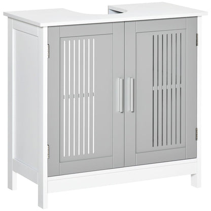 Modern Under Sink Cabinet with 2 Doors, Bathroom Vanity Unit, White