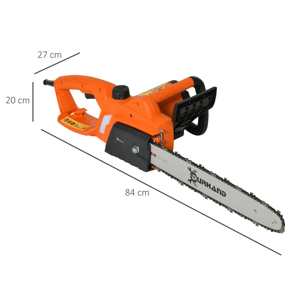 DURHAND Electric Chainsaw, 2000 W, 40 cm Blade-Orange