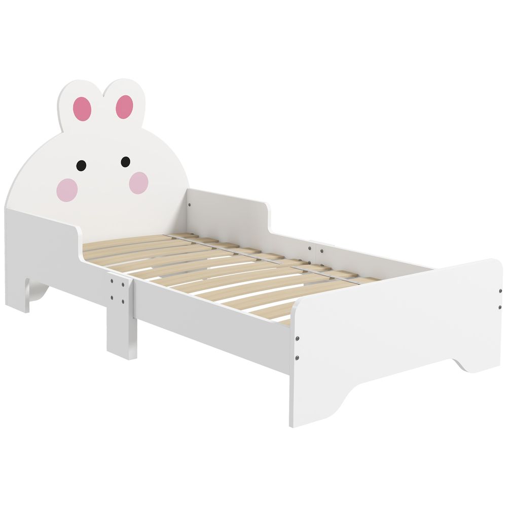 Toddler Bed, Kids Bedroom Furniture, Rabbit Design - White