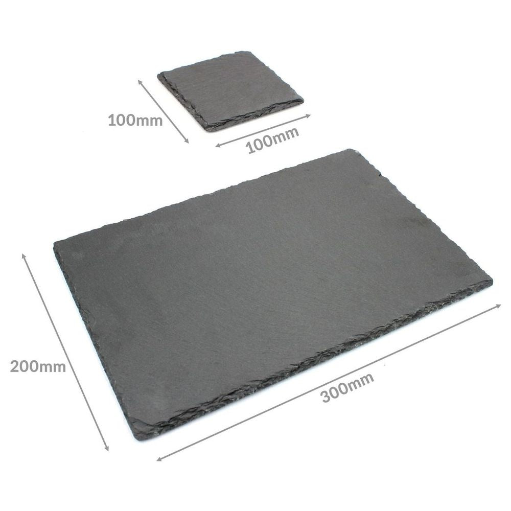 Natural Slate Placemats & Coasters - 8pc | M&W