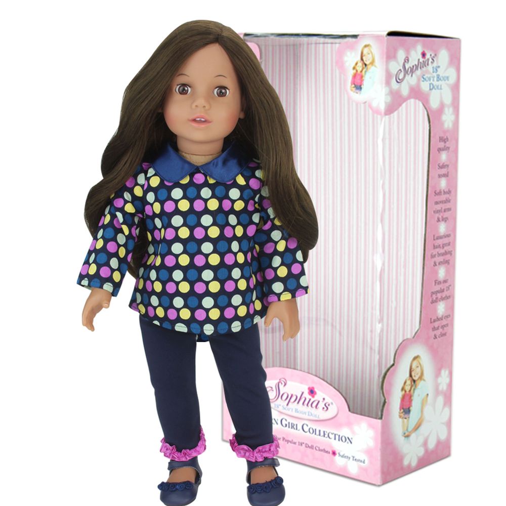 18 Inch Doll "Catherine"  Polka Dot Outfit & Shoes, Modern Girl