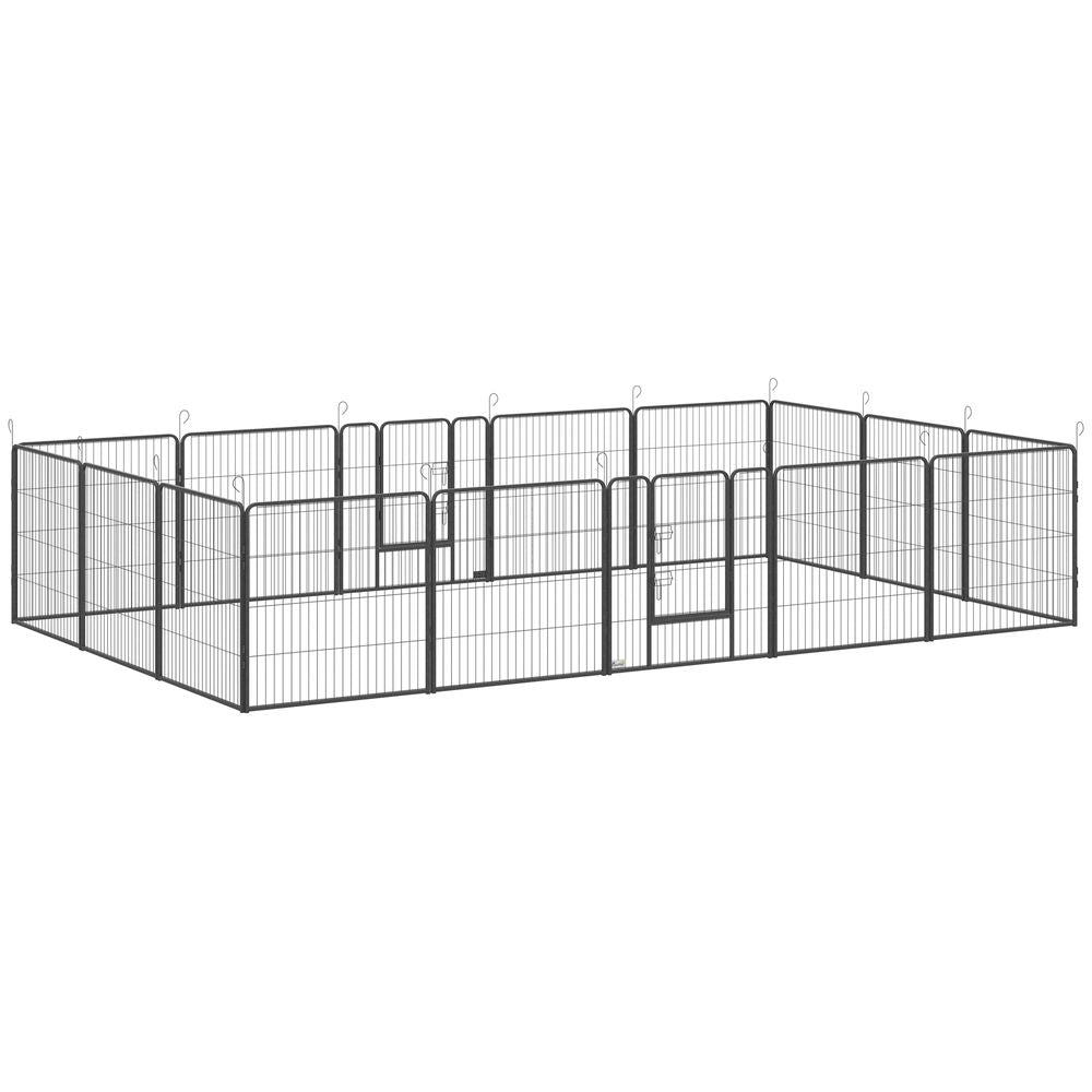 16 Panels Heavy Duty Puppy Play Pen for Small, Medium Dogs 80Hcm