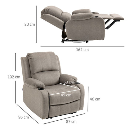 Recliner Armchair for Living Room, Recliner Chair with Cup Holder