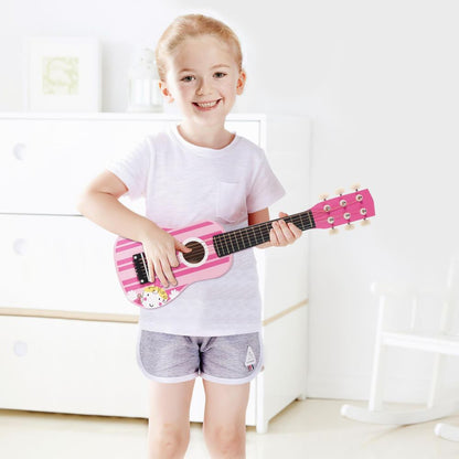 SOKA Wooden Pink Stripe Striped Pink Princess Guitar Children Girls Instrument