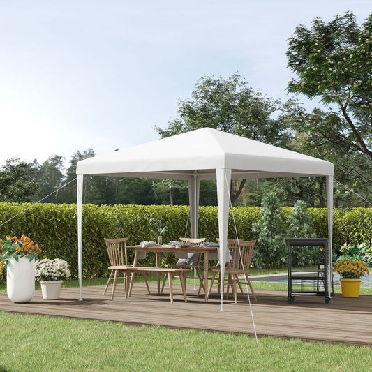 Garden Gazebo Marquee Party Tent Wedding Canopy Patio White 2.7 x 2.7m