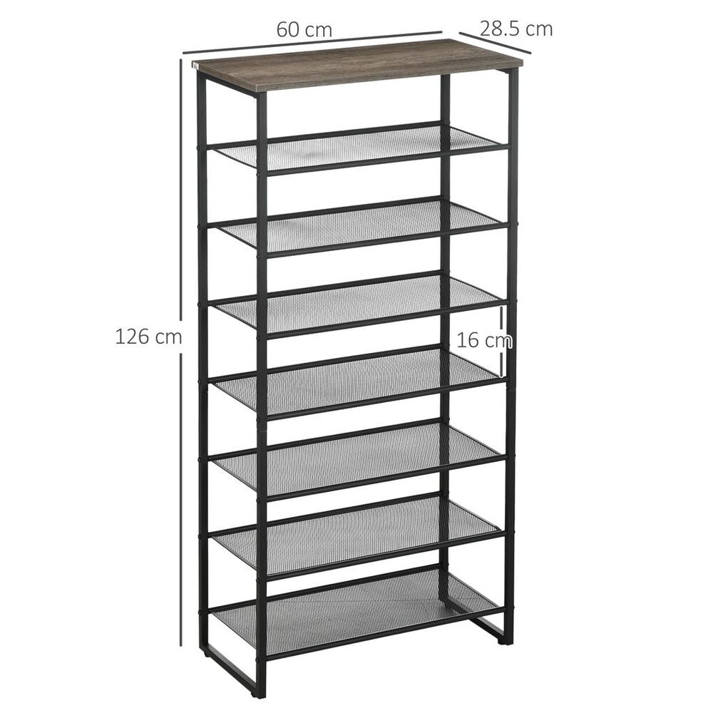 Shoe Rack, 8-tier Shoe Storage Shelf for 21-24 Pair Shoes for Entryway