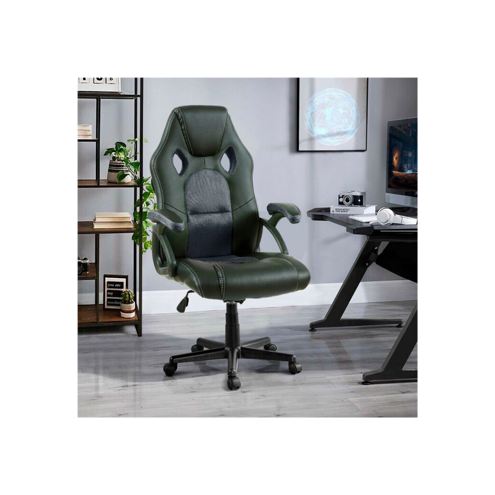 Neo Grey Leather Mesh PC Gaming Office Chair