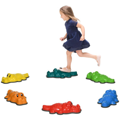 ZONEKIZ 6PCs Kids Kids Stepping Stones w/ Anti-Slip Edge, Indoor and Outdoor