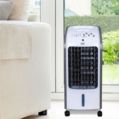 4 Litre 80W Oscillating Portable Evaporative Cooler Fan with Remote Control