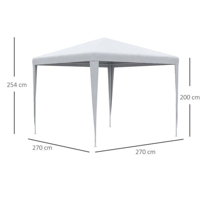 Garden Gazebo Marquee Party Tent Wedding Canopy Patio White 2.7 x 2.7m