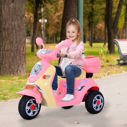 Electric Ride on Toy Car Kids Motorbike Children Battery Tricycle Pink