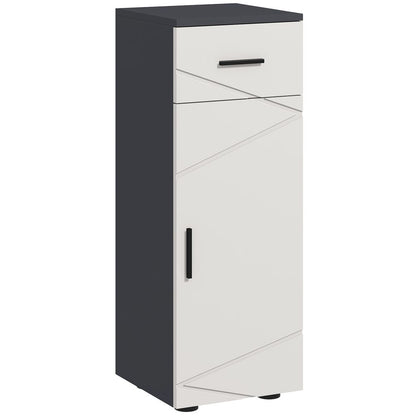 kleankin Bathroom Storage Cabinet, Slim Bathroom Cabinet with Soft Close Door