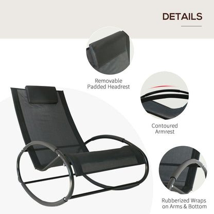 Outsunny Orbital Zero Gravity Rocking Chair, 88H cm