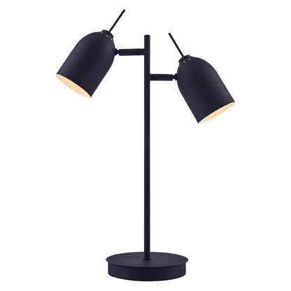 Mason Table Lamp & Spotlights, Adjustable Standing Desk Light,Black