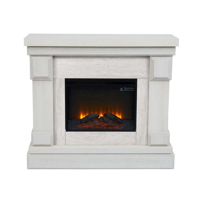 48″ Electric Fireplace with Touch Screen & Remote, Grey Marble