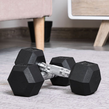 Hexagonal Dumbbells Kit Weight Lifting Exercise for Home Fitness 2x4kg HOMCOM