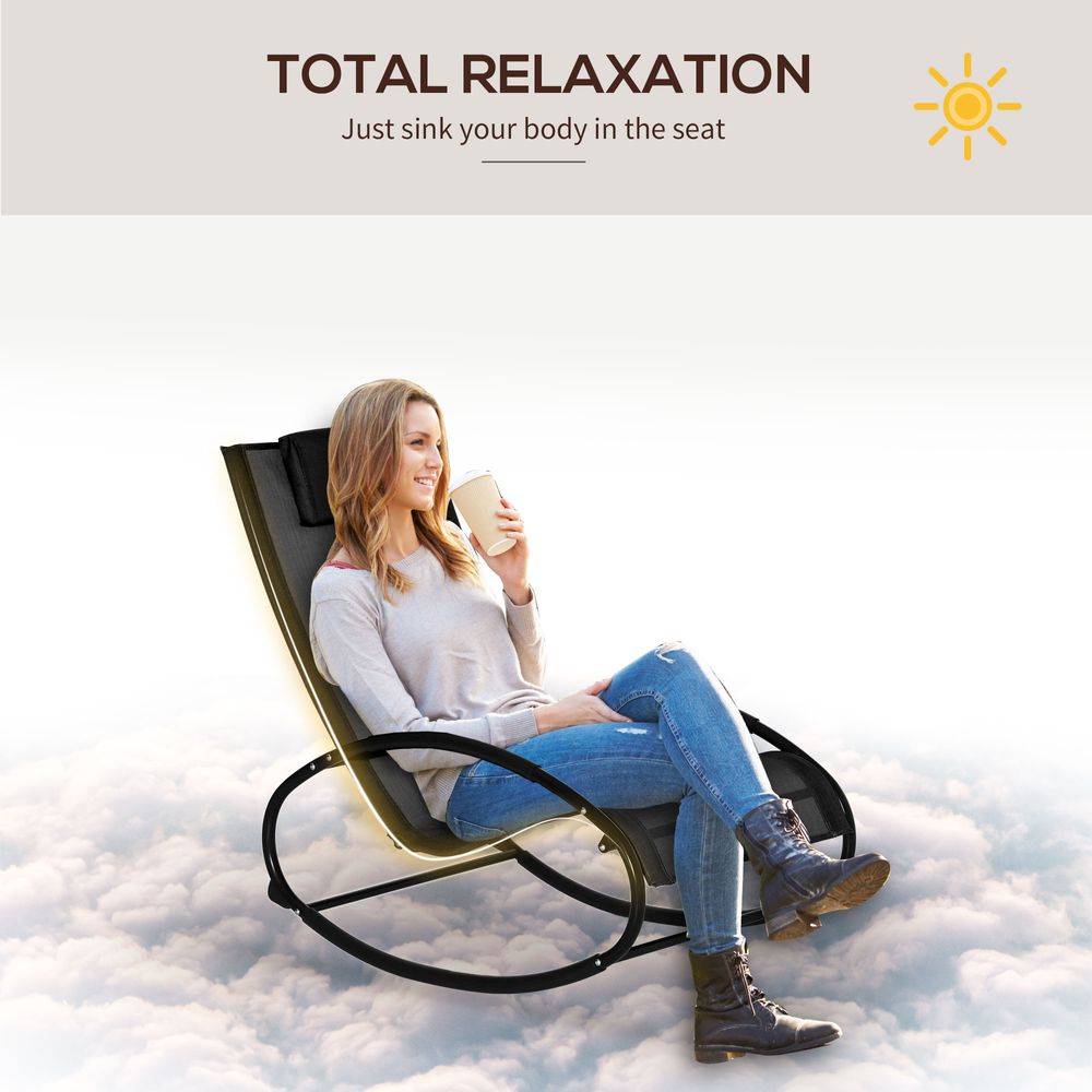 Outsunny Orbital Zero Gravity Rocking Chair, 88H cm