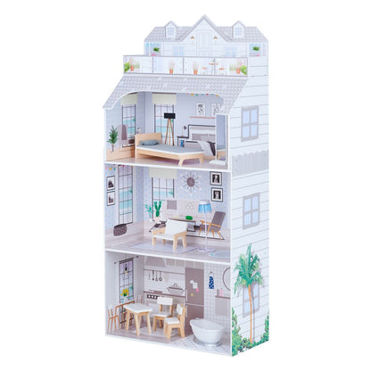 Olivia's Little World Dolls House Wooden Doll House ?w/ 8 Accessories TD-11683D