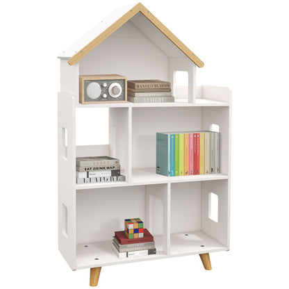 3 Tier Toy Storage Shelf with 6 Cubby for Playroom, Bedroom, White