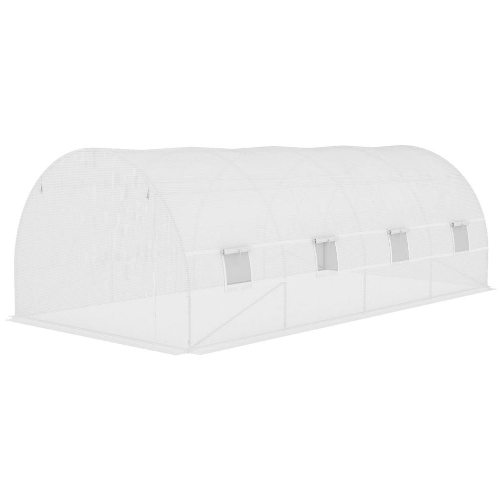 Outsunny 6x3x2m Greenhouse Replacement Cover ONLY for Tunnel Greenhouse White