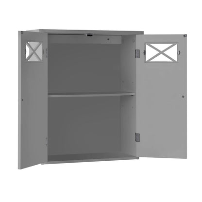 Bathroom Dawson Wall Cabinet With Two Doors Grey EHF-6810G