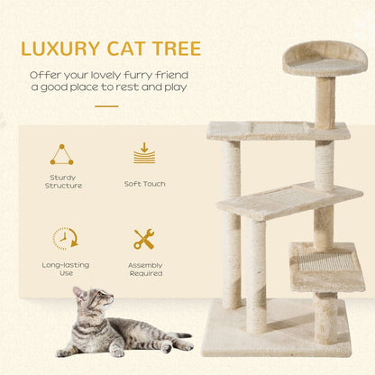 Cat Tree Scratcher Climbing Post Kitten Pets Scratching Furniture Tower Pawhut