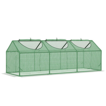 Mini Greenhouse Small Plant Grow House w/ 3 Windows for Outdoor