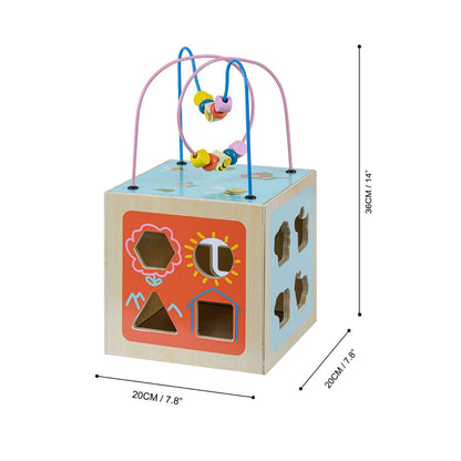 Preschool 5 in 1 Wooden Activity Cube, Educational Toy PS-T0006