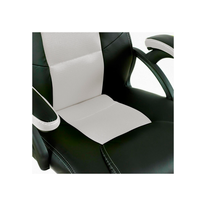 Neo White/Black Leather Mesh PC Gaming Office Chair