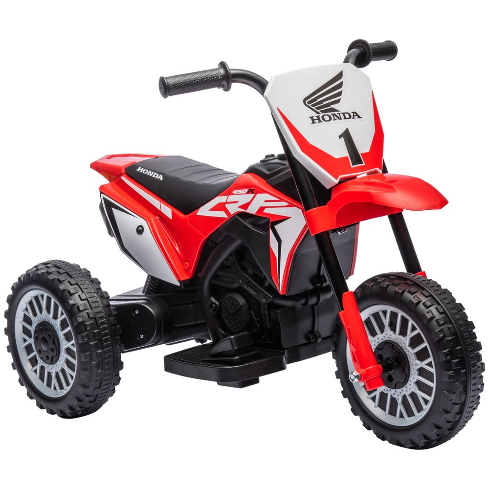 Honda CRF450RL Licensed 6V Kids Electric Motorbike with Horn - Red