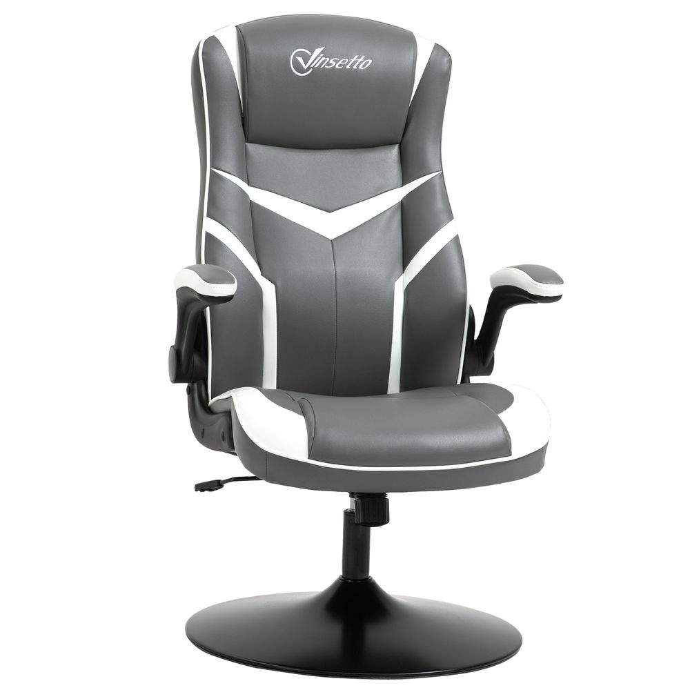 High Back Computer Gaming Chair Video Game Chair with Swivel Base Grey