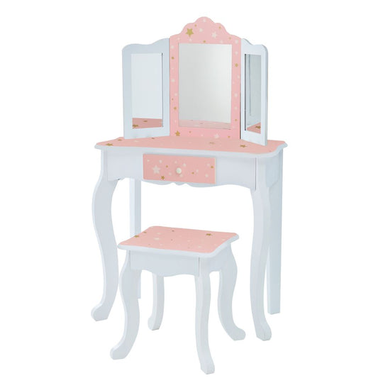 Fantasy Fields Star Dressing Tables Vanity Table w/ Mirror & Stool  TD-11670Q