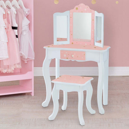 Fantasy Fields Star Dressing Tables Vanity Table w/ Mirror & Stool  TD-11670Q