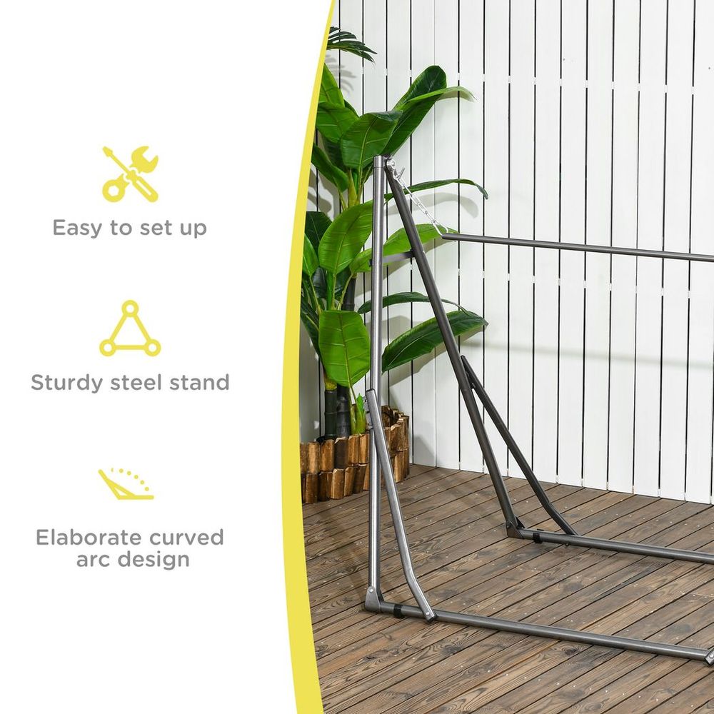 Foldable Hammock Stand, 2 in 1 Hammock Net Stand & Clothes Drying Rack