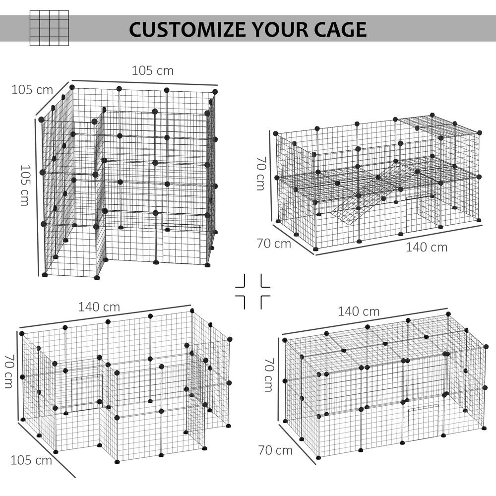 Small Animals Cage DIY 36 Panels Pet Playpen, for Rabbit Guinea Pig Chinchilla