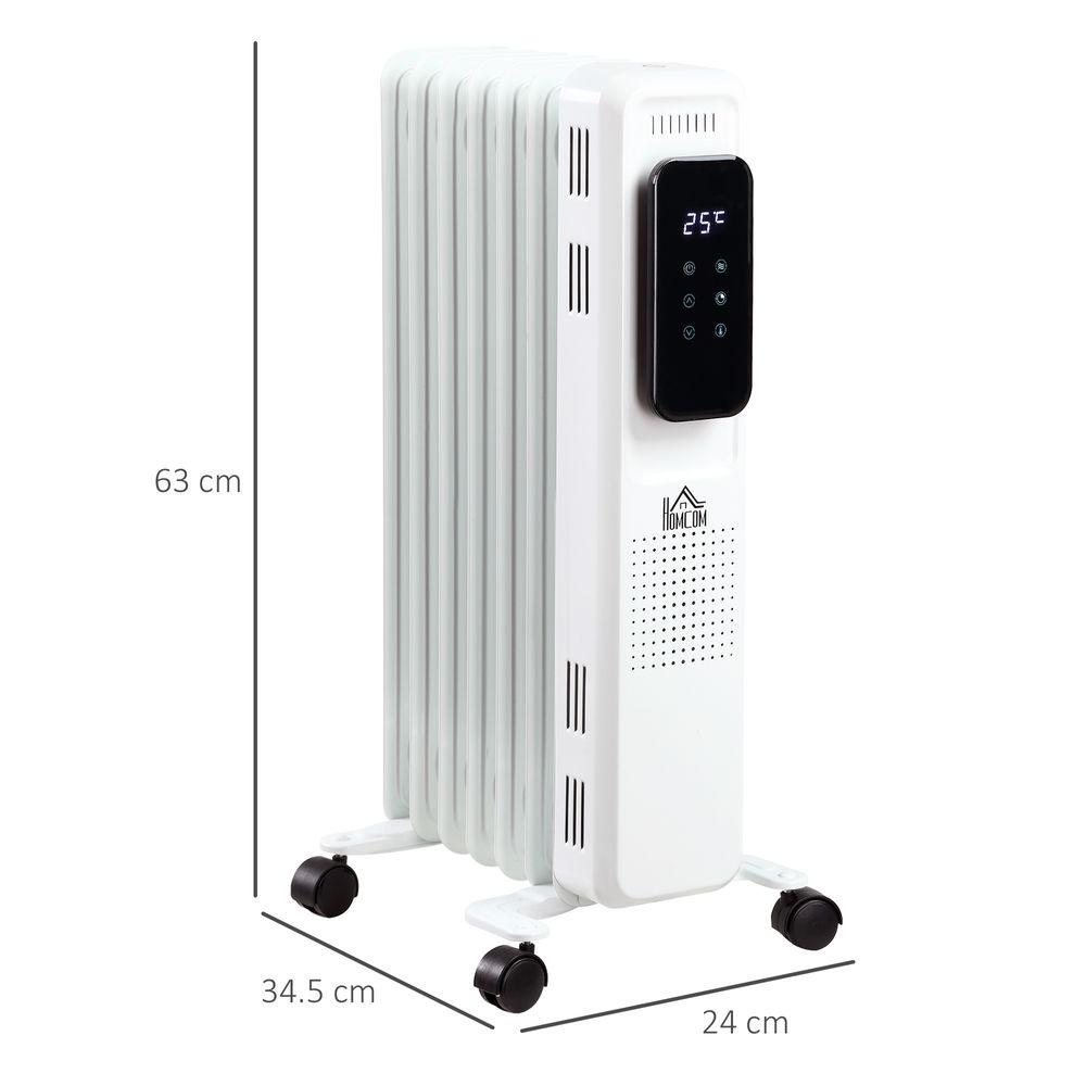 1630W Oil Filled Radiator Portable Electric Heater with LED Display