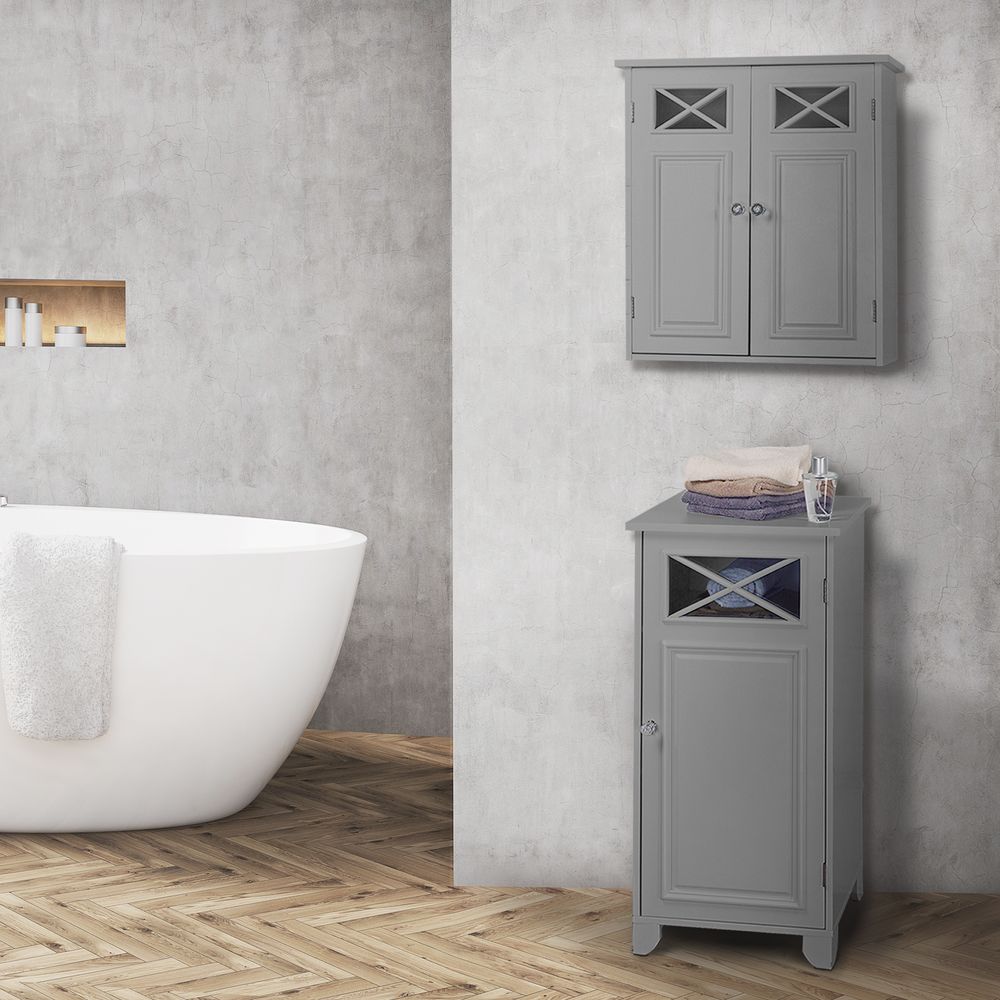 Bathroom Dawson Wall Cabinet With Two Doors Grey EHF-6810G