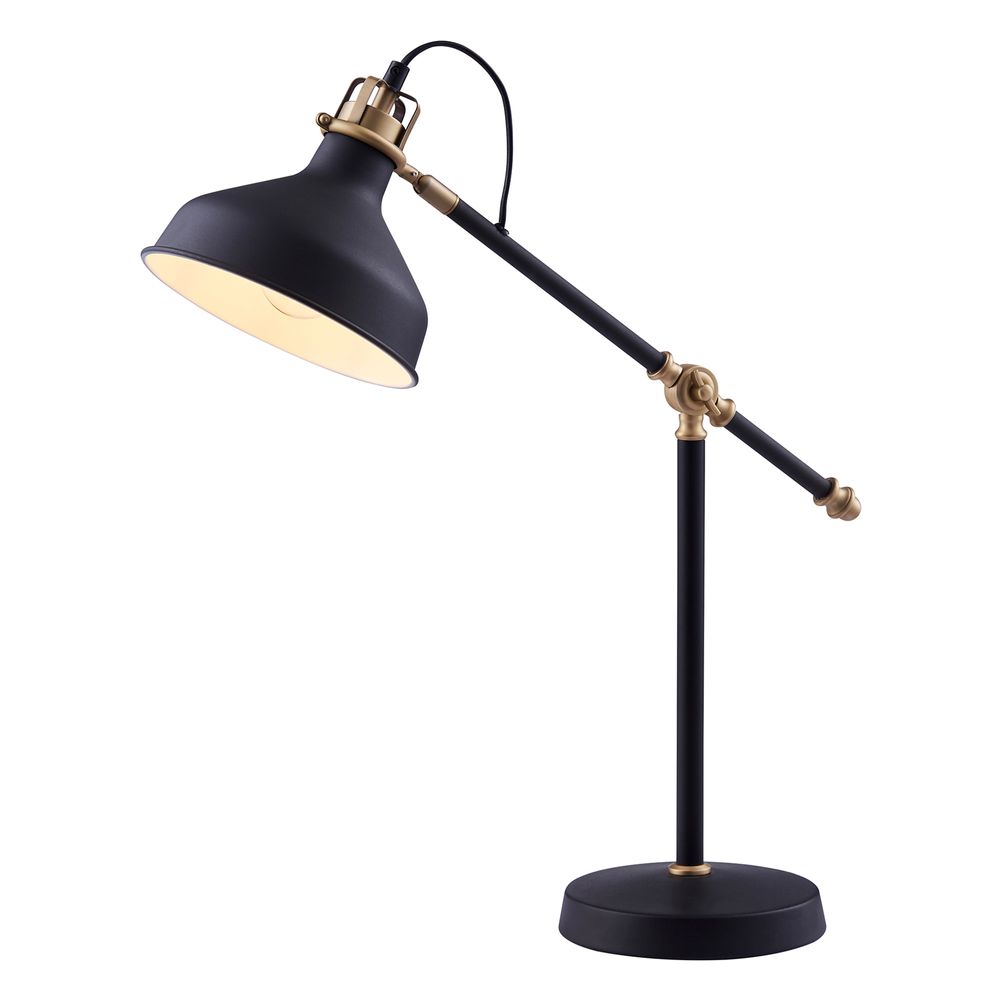 Standard Task Table Lamp, Adjustable Reading Desk Spot Light, Black