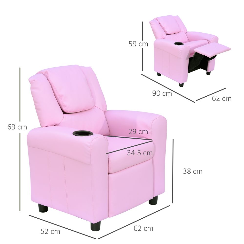 Kids Recliner Armchair Games Chair Children Seat Girls Boys Sofa HOMCOM