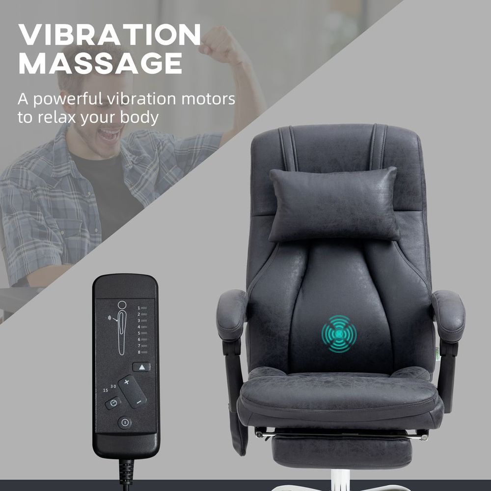 High Back Massage Office Chair with Vibration Point Headrest Remote